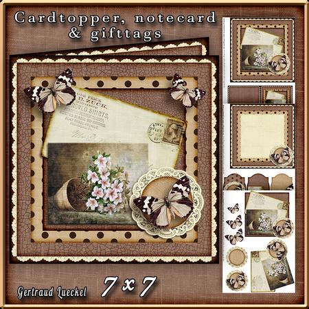 Cardtopper Soft Vintage in Brown 392