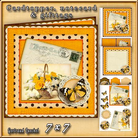 Cardtopper Soft Vintage in Yellow 393