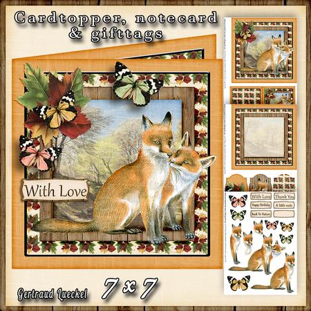 Cardtopper Back to Nature Fox 398