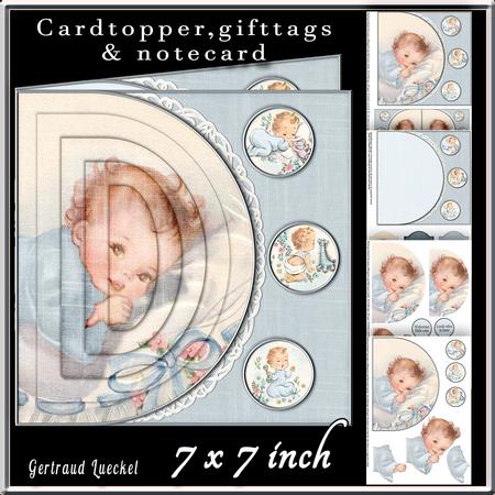 Cardtopper Vintage Baby Boy 438