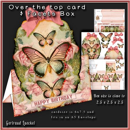 Over the Top Card with Facets Box Butterflies 453