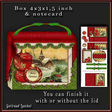 Smaller Box Red Christmas Baubles 109