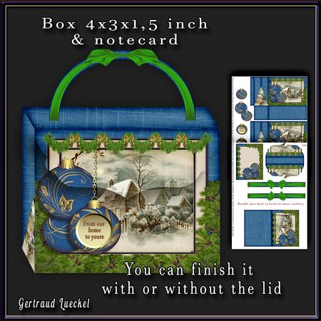 Smaller Box Blue Christmas Baubles 110