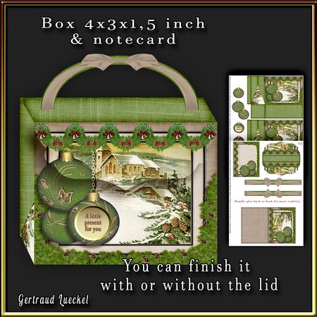 Smaller Box Green Christmas Baubles 111