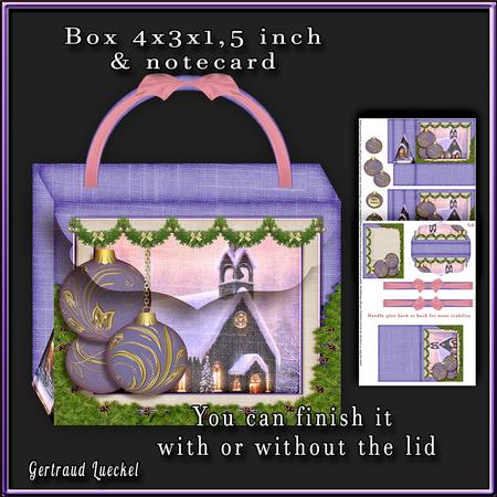 Smaller Box Purple Christmas Baubles 112