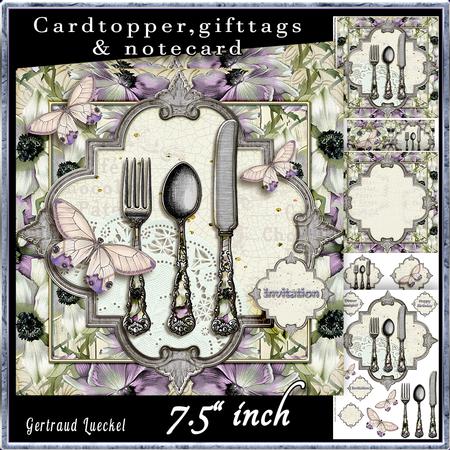 Vintage Shabby Country Cutlery Purple 474