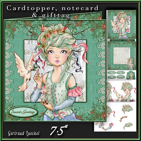 Cute Christmas Hope and Joy Green 477
