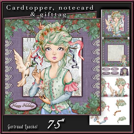 Cute Christmas Hope and Joy Purple 478