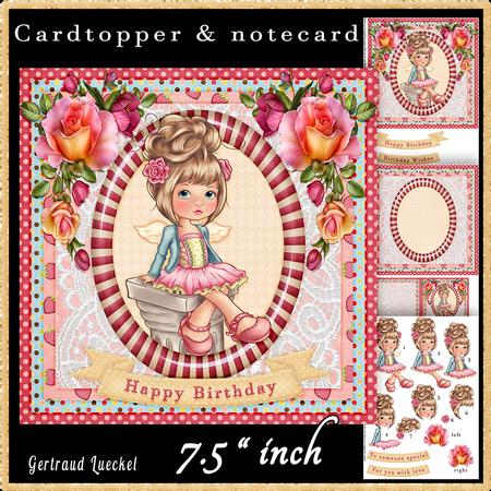 Little Miss Angel Cardtopper 503