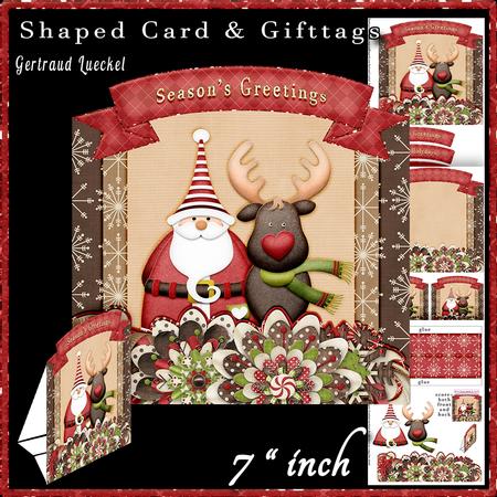 Shaped Card Seasons Greetings 505
