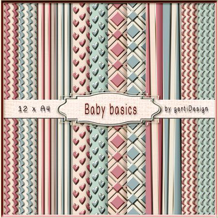 Background Paper Kit Baby Soft Pink Soft Blue 141
