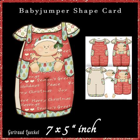 Babyjumper Shape Card Kit First Christmas Boy Red 522