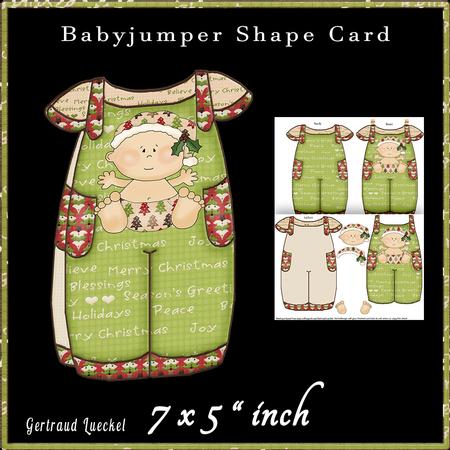 Babyjumper Shape Card Kit First Christmas Boy Green 523