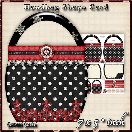 Handbag Shape Card Kit Black 122
