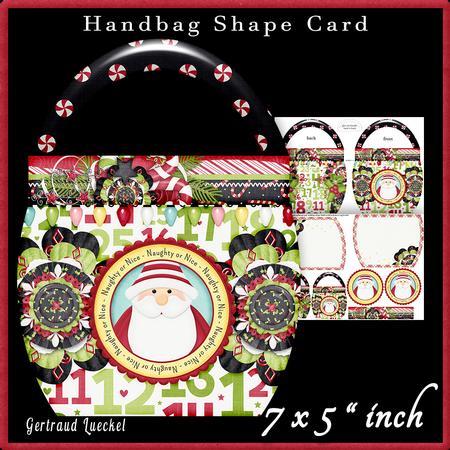 Handbag Shape Card Kit Naughty or Nice 125