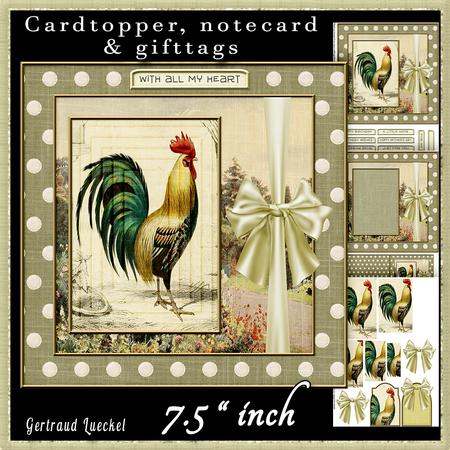Vintage Soft Green Roster Cardtopper 528