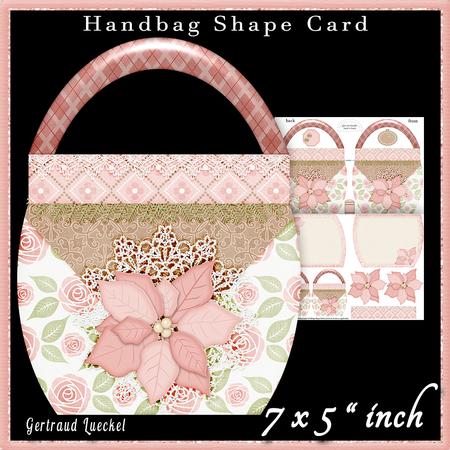 Handbag Shape Card Kit Noel Soft Pink 131