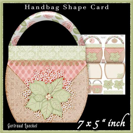Handbag Shape Card Kit Noel Soft Green 132
