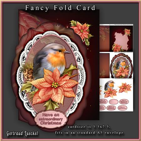 Fancy Fold Card Robin 533