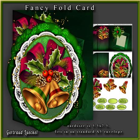Fancy Fold Card Christmas Bells 534