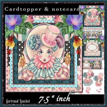 Cardtopper Steampunk Harlequin 542
