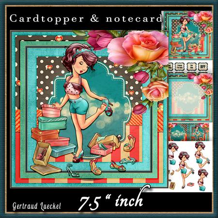 Cardtopper for the Love of Shoes 545