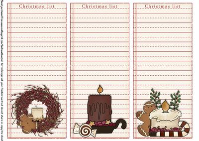 3 x Christmas List 107