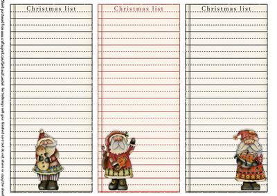 3 x Christmas List 112