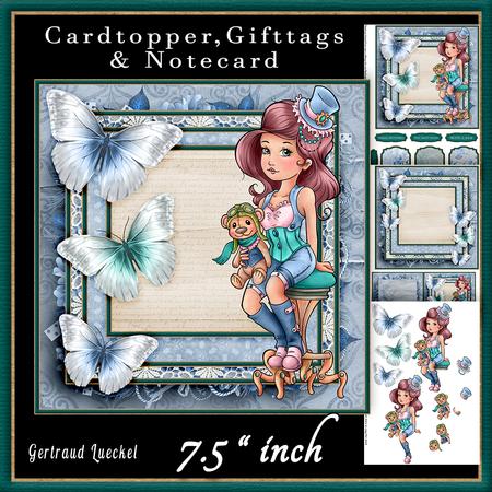 Cardtopper Steampung with Teddy 561