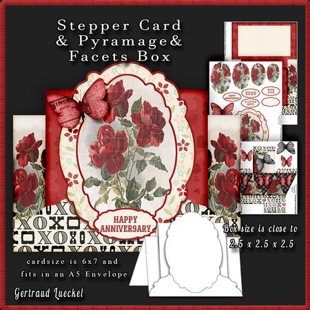 Stepper Card Red Roses 571