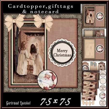 Cardtopper Waiting for Santa 578