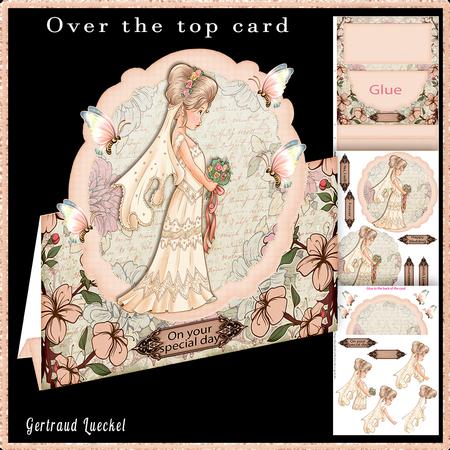Over the Top Card Bride Wedding 589