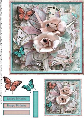 Cardtopper 7" Flowers Inch 113