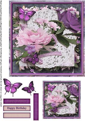 Cardtopper 7" Flowers Inch 114