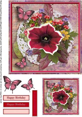 Cardtopper 7" Flowers Inch 117
