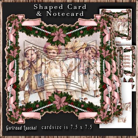 Shaped Card Christmas Swag 672
