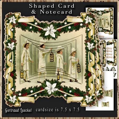 Shaped Card Christmas Swag 673