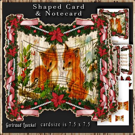 Shaped Card Christmas Swag 674