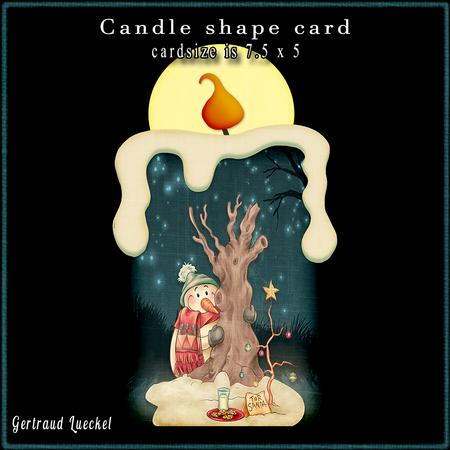 Candle Shape Card for Santa 687