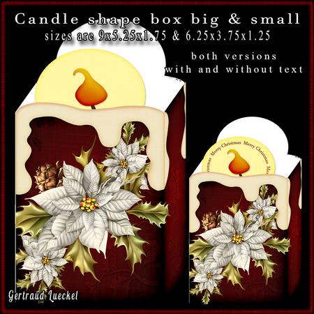 Candle Boxes White Poinsettia 101