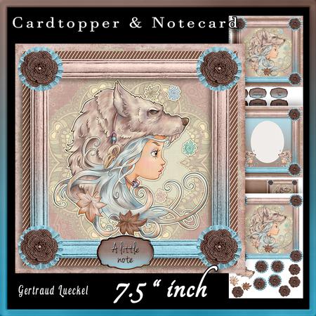 Cardtopper Frozen Wolf 707