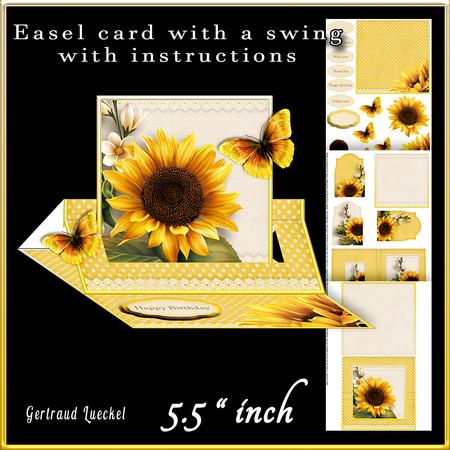 Easelcard with a Swing Yellow 736