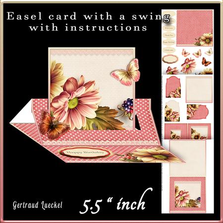 Easelcard with a Swing Pink 736