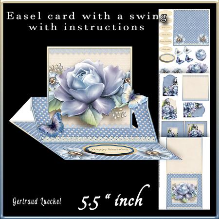 Easelcard with a Swing Blue 738