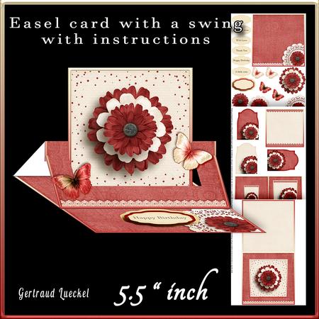 Easelcard with a Swing Red 739