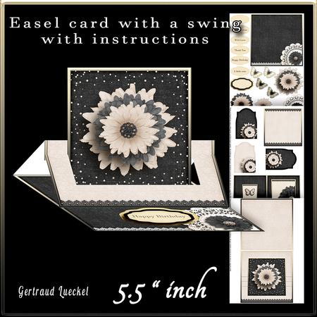 Easelcard with a Swing Black 739