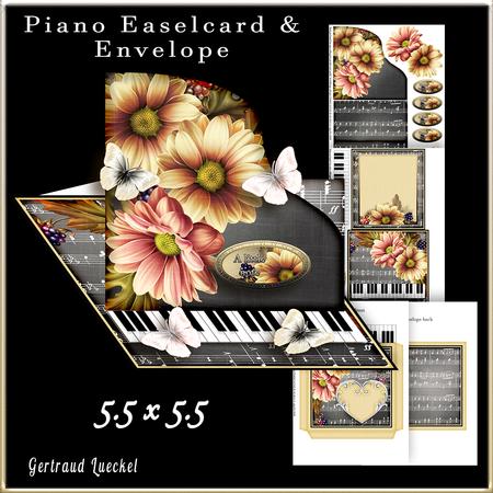 Piano Easel Card Soft Black 748