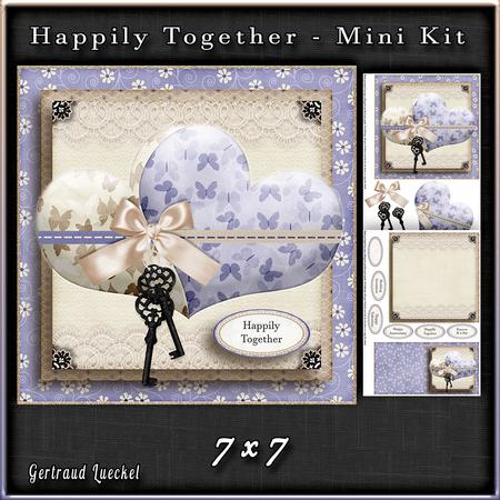 Happily Together Hearts Card Kit Soft Purple Creme 752