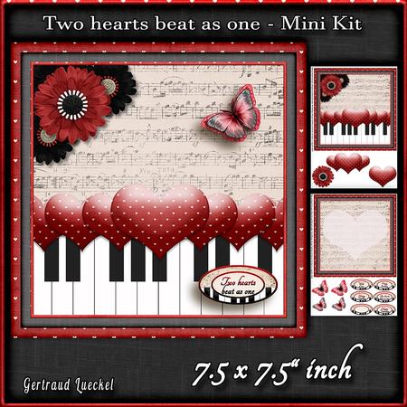 Cardtopper Romance Red Black 768