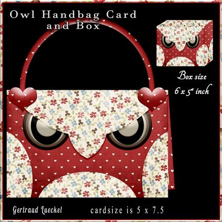 Owl Handbag Card with Box 787